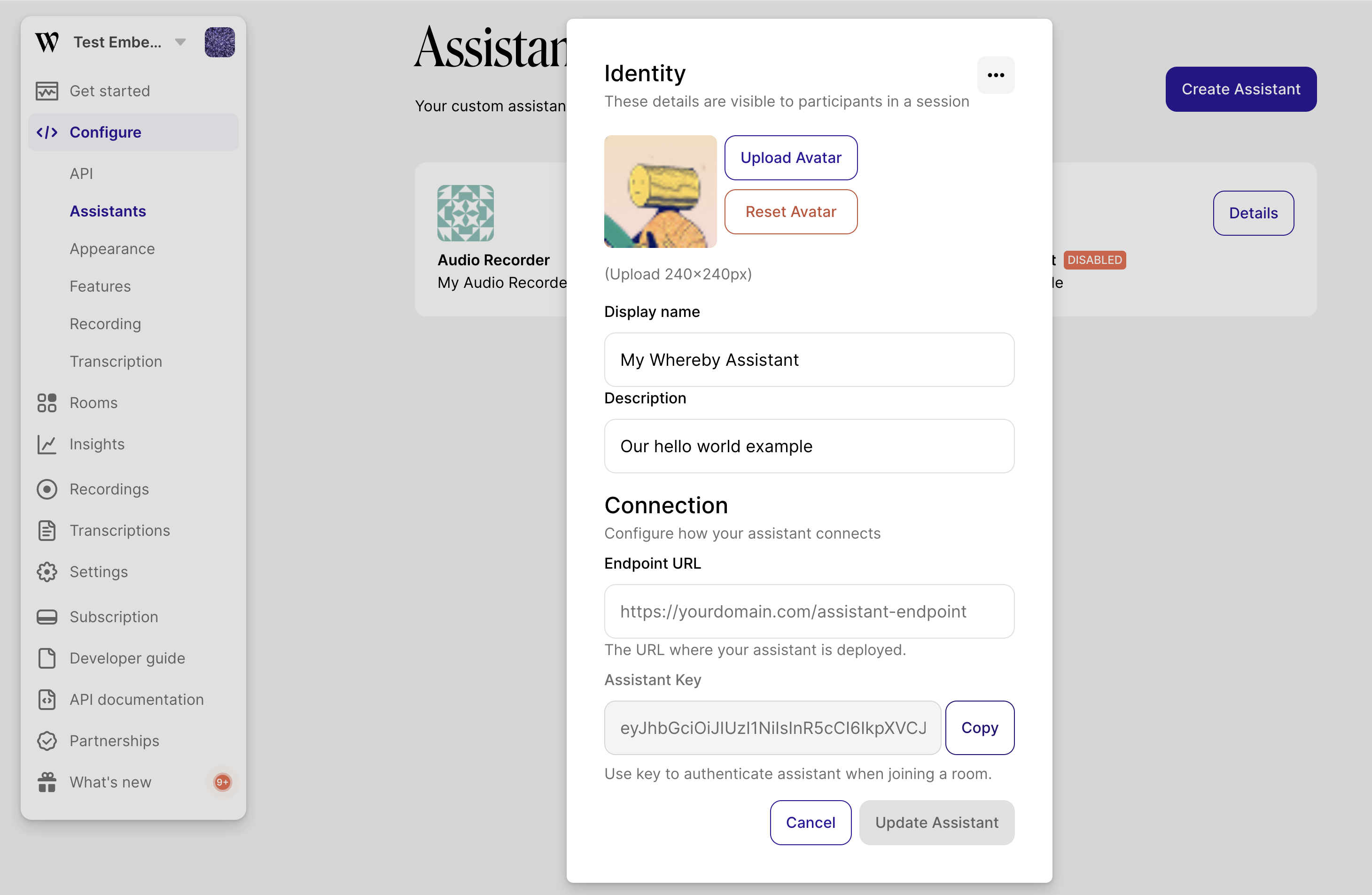 The Assistant Dashboard
